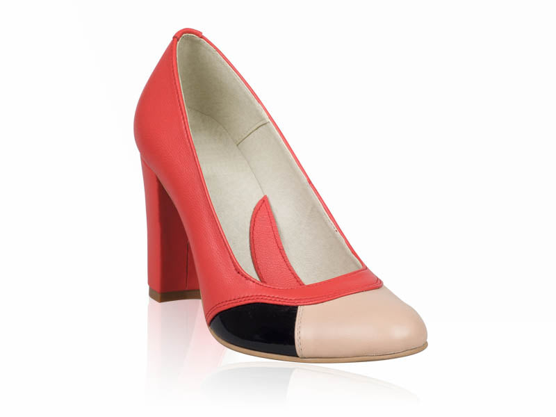 Pantofi dama piele office corai P8 - orice culoare
