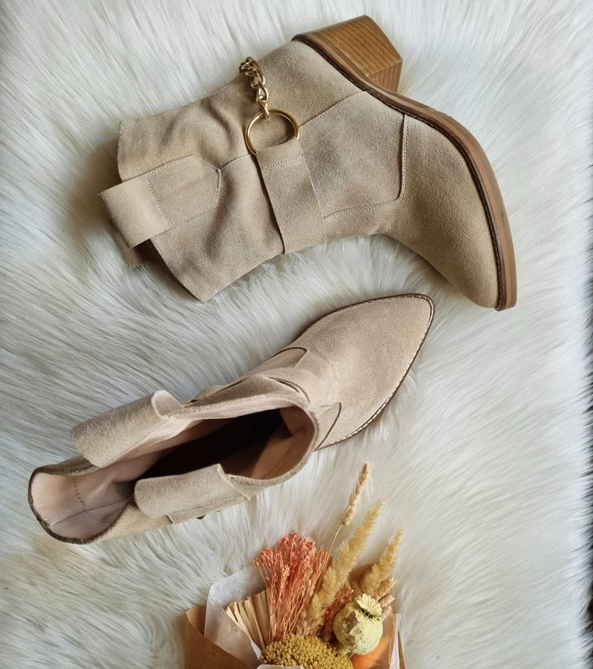 Ciocate Piele Intoarsa Verde Kaki A2 - Orice Culoare