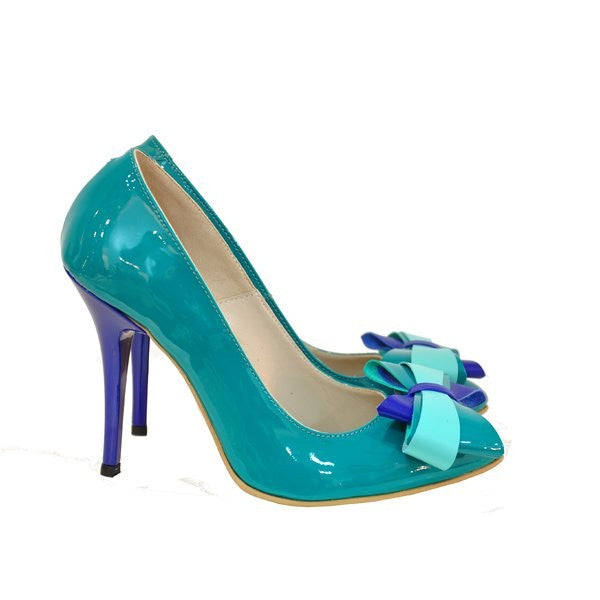 Pantofi piele stiletto Funda Smarald D17
