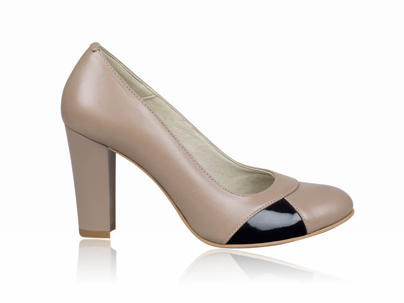 Pantofi dama piele office capucino P8 - orice  culoare