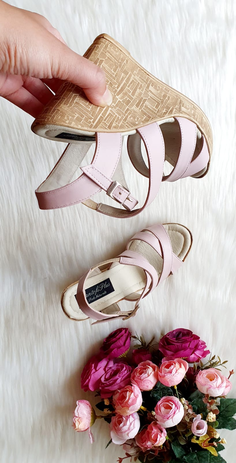 Sandale cu platforma piele corai  V10 - orice culoare