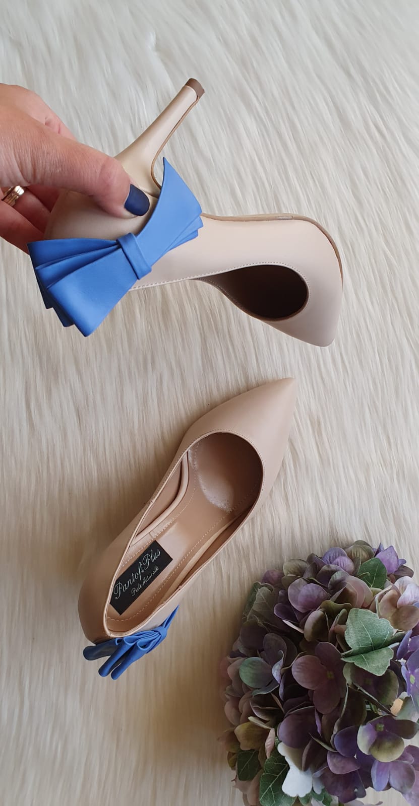 Pantofi Stiletto Piele Intoarsa Nude L5 - Orice Culoare