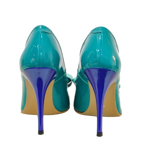 Pantofi piele stiletto Funda Smarald D17