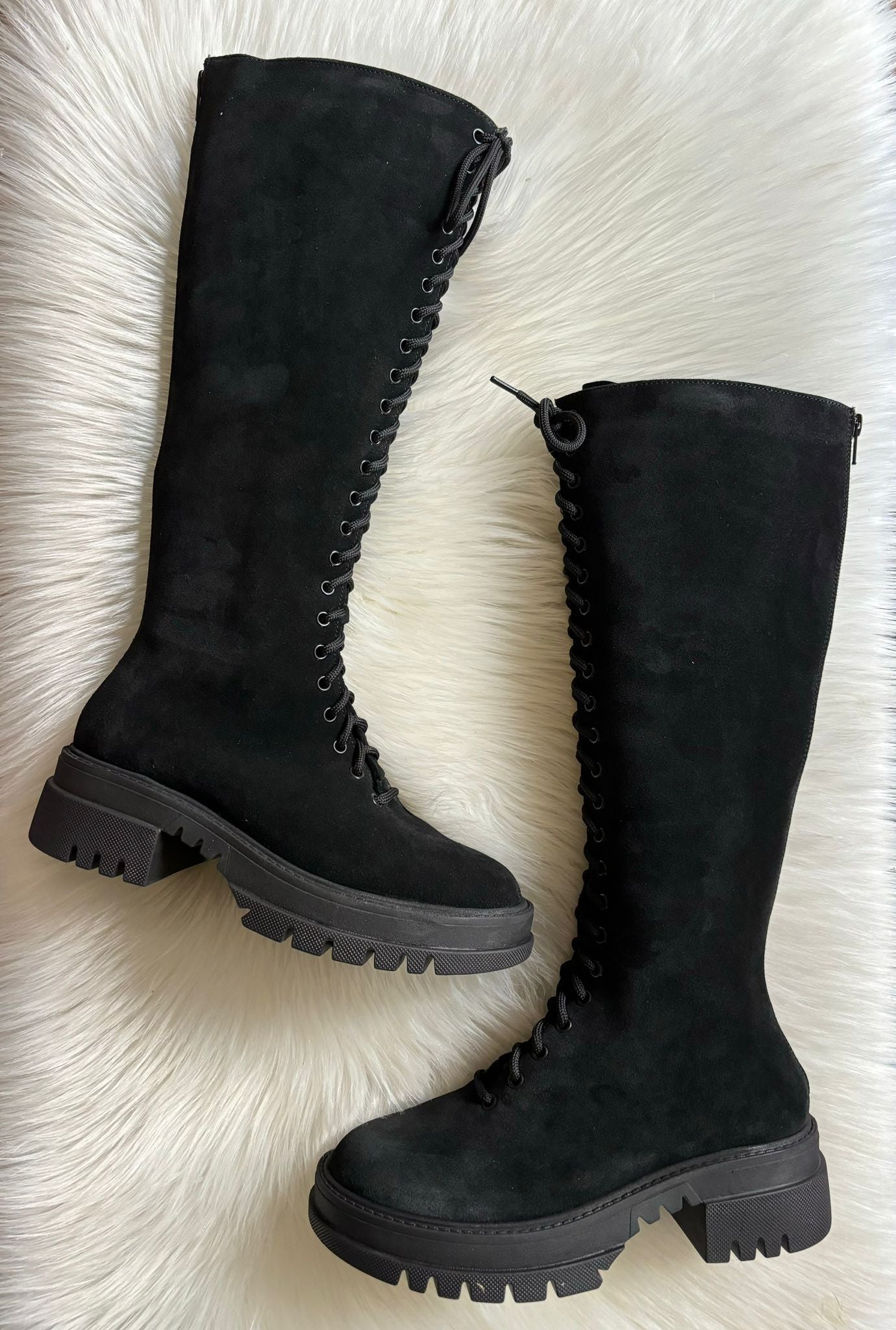 Cizme Inalte Piele Intoars Gri Cu Siret T40 - orice culoare