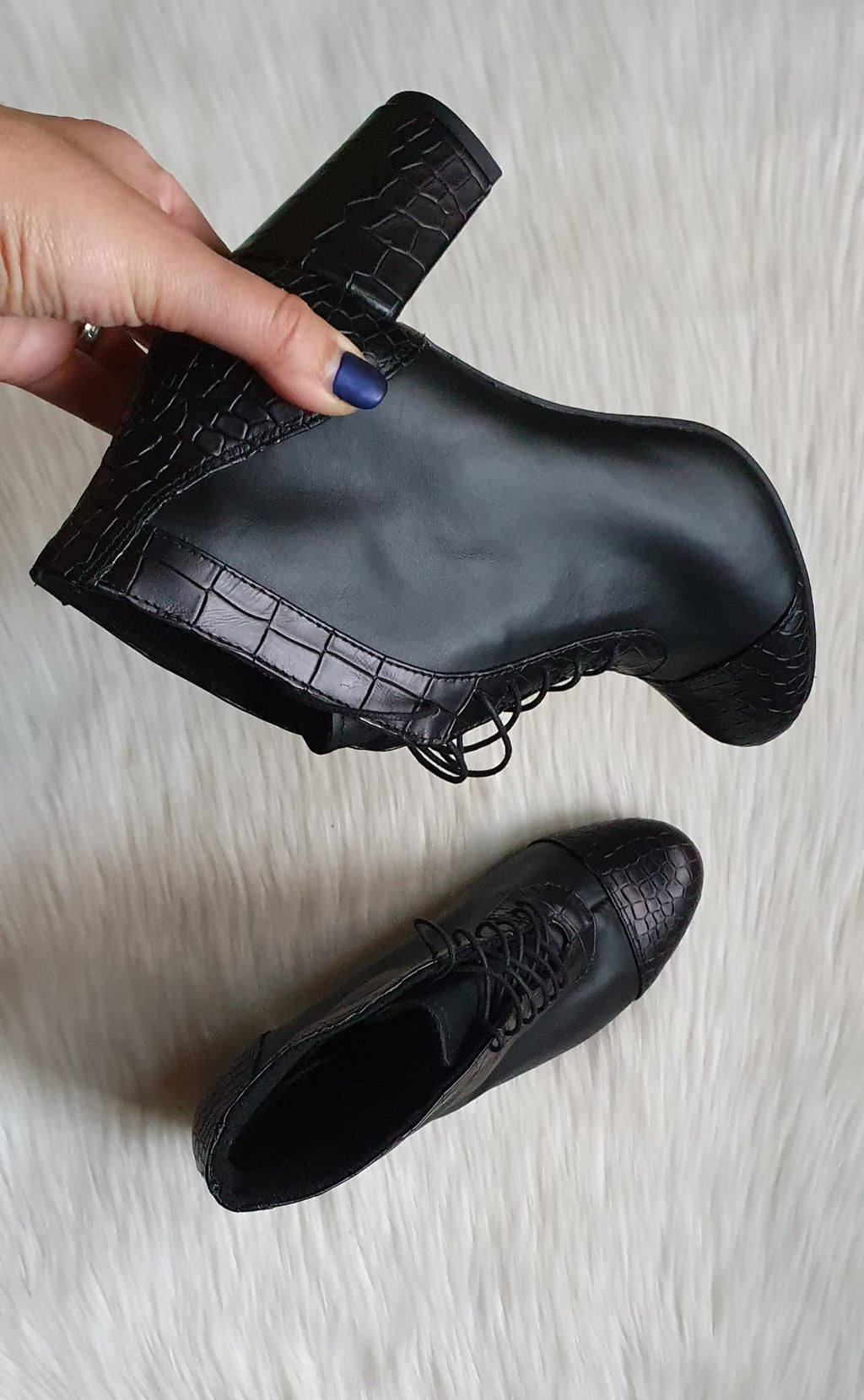 Botine dama piele cu siret Mini - orice culoare