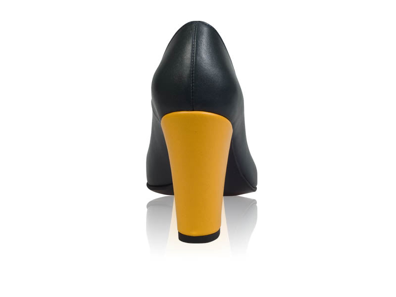 Pantofi Stiletto Toc Gros Negru N11 - orice culoare