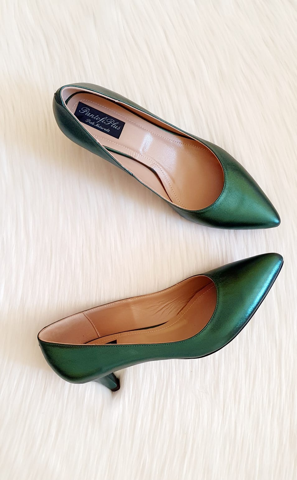 Pantofi Stiletto Piele Rosu Toc Mic L21 - orice culoare
