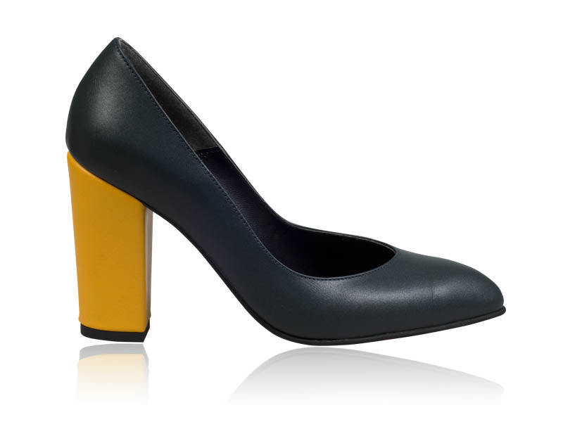 Pantofi Stiletto Toc Gros Negru N11 - orice culoare