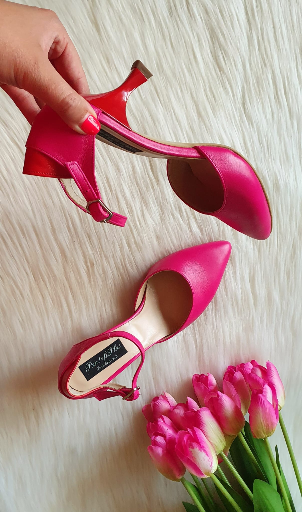 Pantofi Piele Galben/Verde Sweety C60-  orice culoare