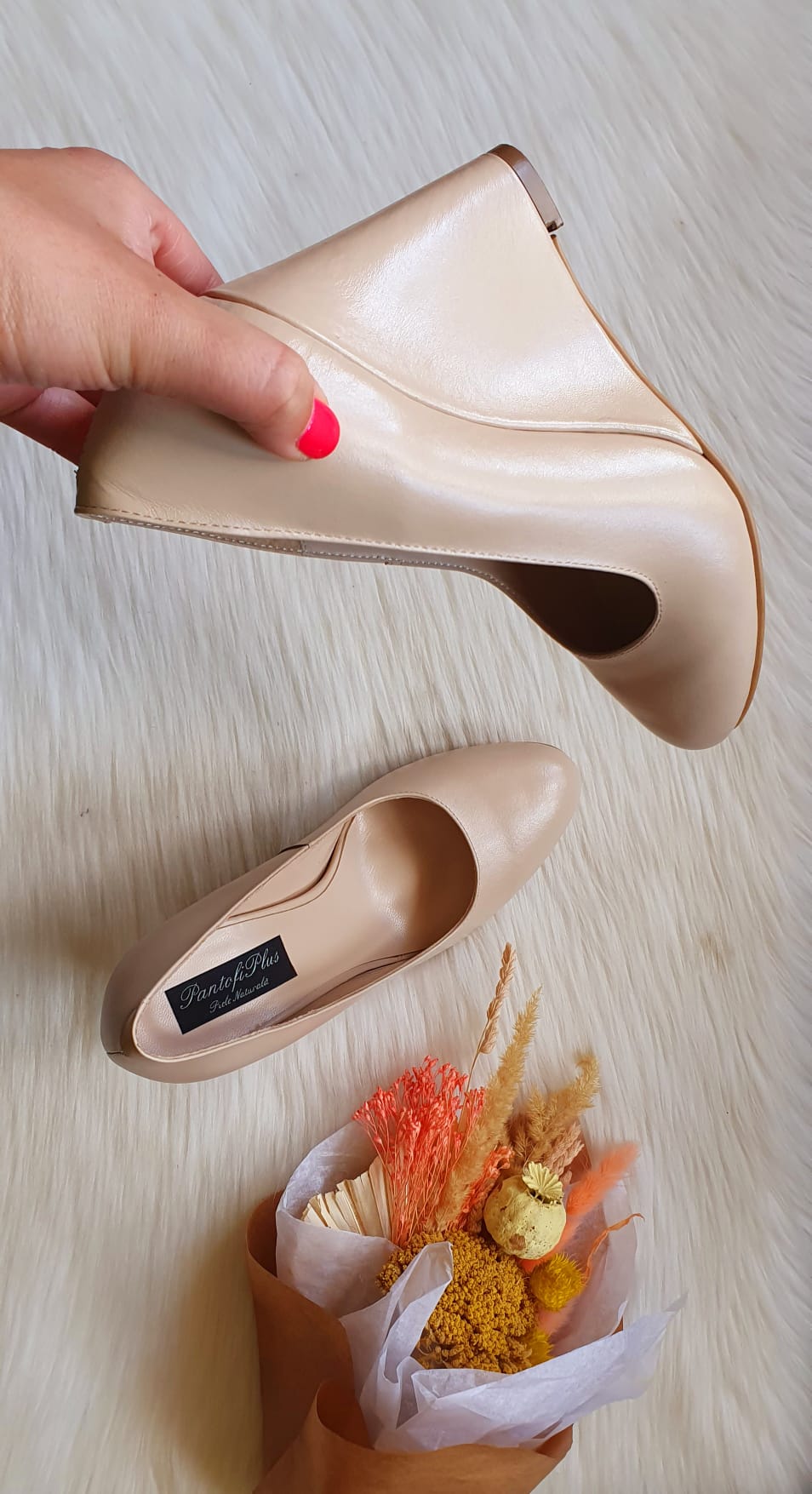 Pantofi cu Platforma Piele Puzzled D10 - orice culoare