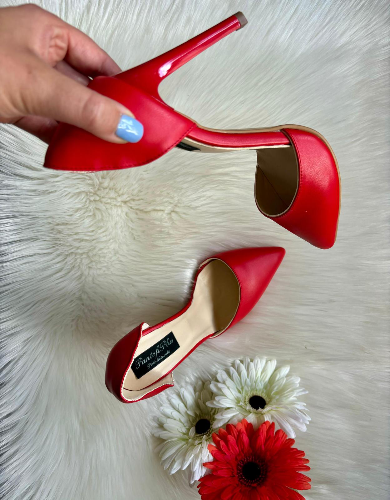 Pantofi Stiletto Portocaliu/Multicolor Lolita C35 - Orice Culoare