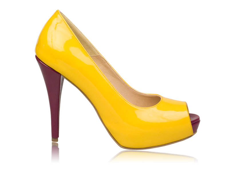 Pantofi dama piele Model N 11  Galbeni - disponibili pe orice culoare
