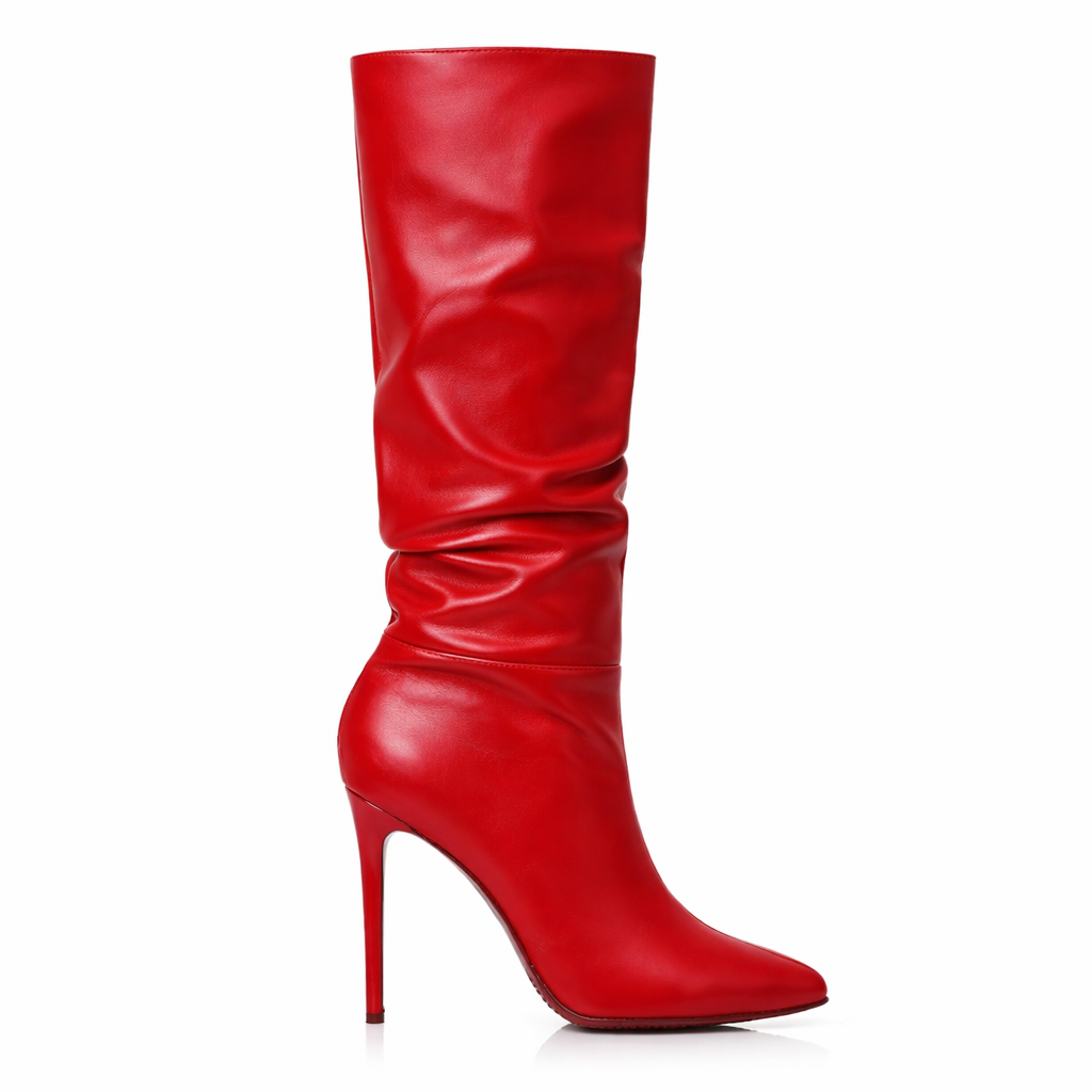 Cizme Stiletto Fronsate Piele Naturala  S7 - orice culoare