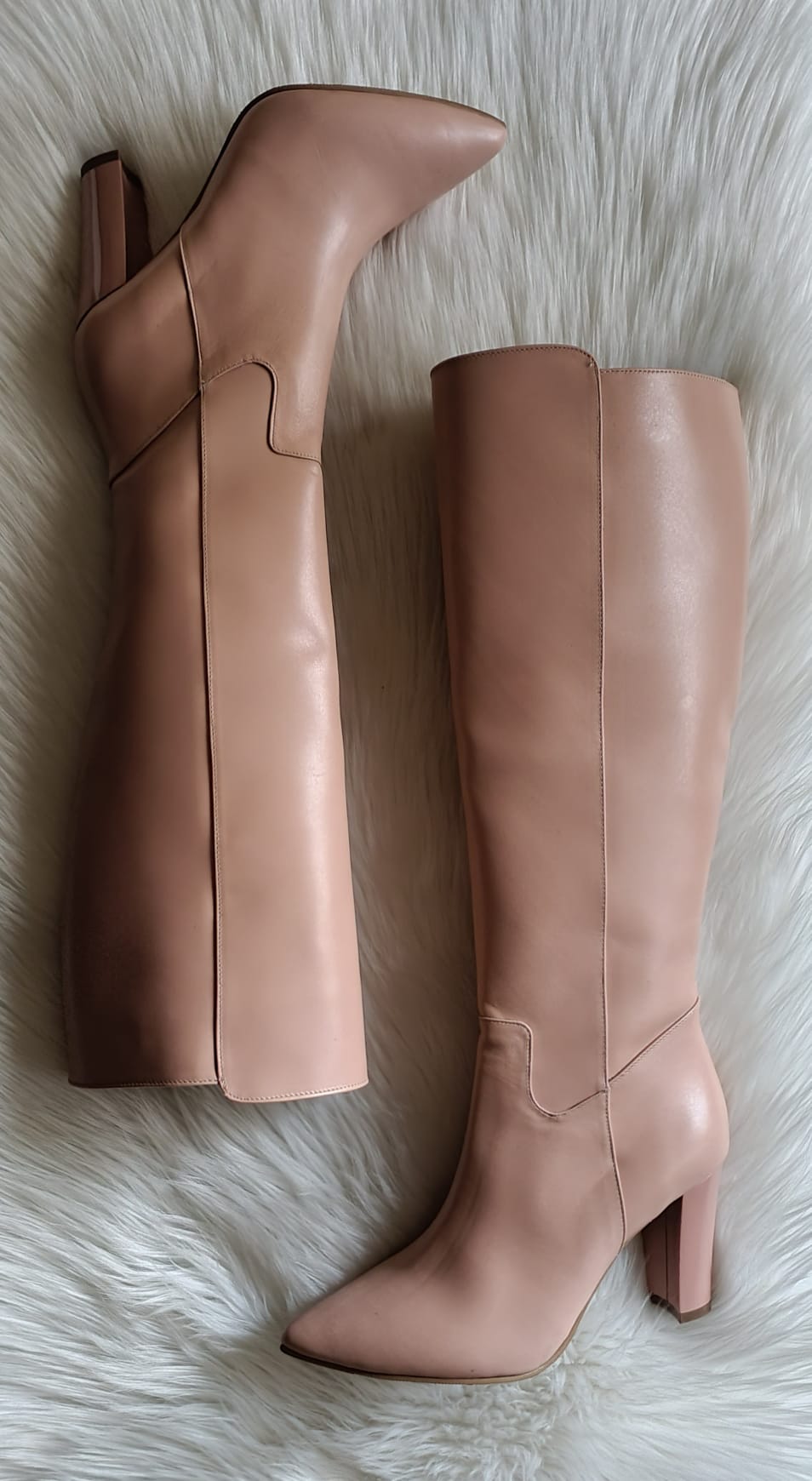 Cizme stiletto piele naturala nude C9- orice culoare