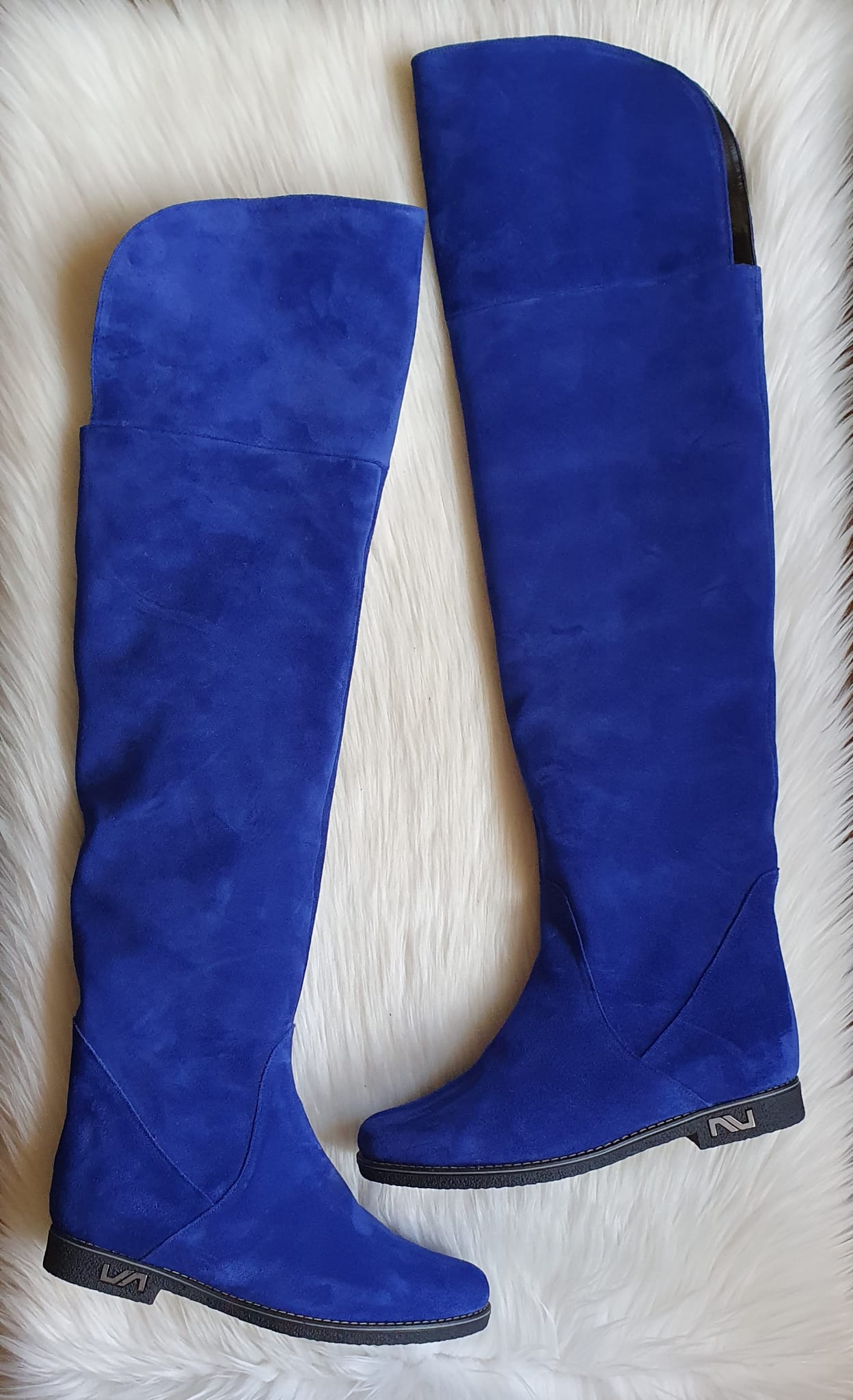Cizme peste genunchi piele intoarsa C2 - orice culoare