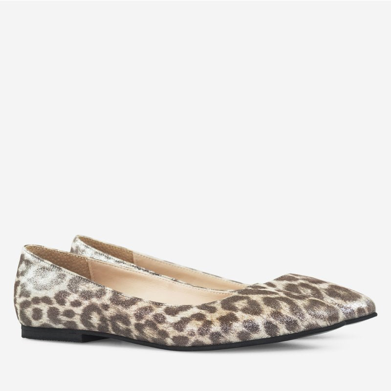 Balerini piele animal print D32 - Orice Culoare