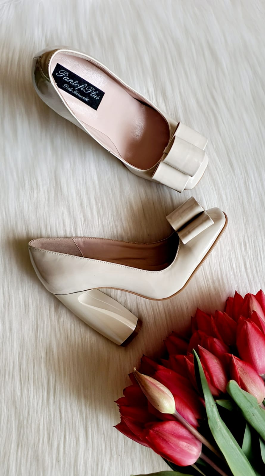 Pantofi piele Chic madame Crook  Crem - disponibili pe orice culoare
