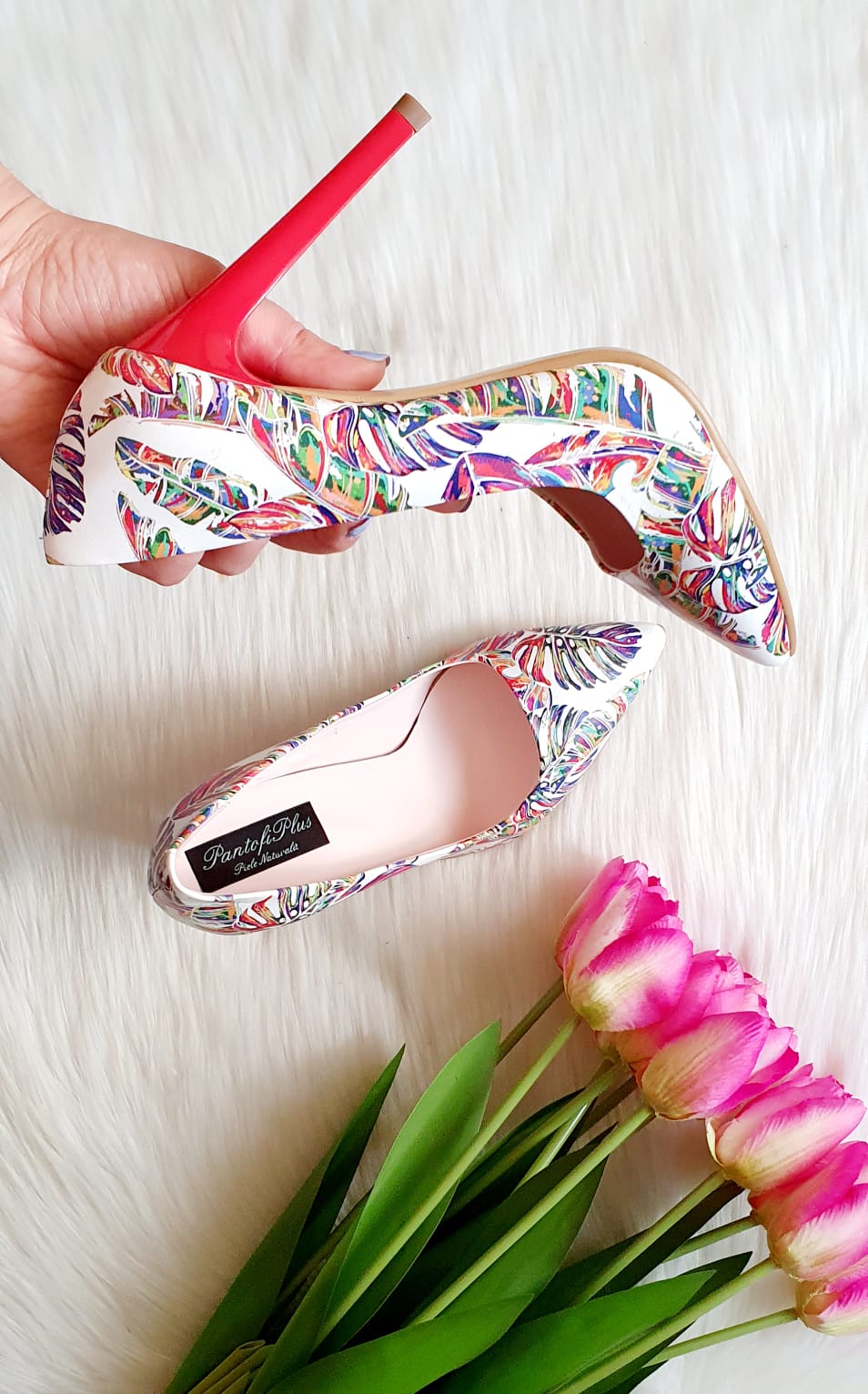 Pantofi Stiletto Piele Rosu Very Chic  - disponibili pe orice culoare