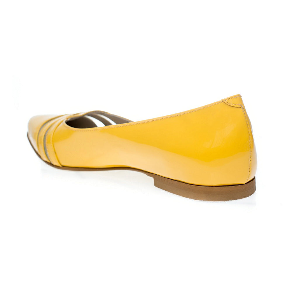 Balerini piele galben Lora C3 - orice culoare
