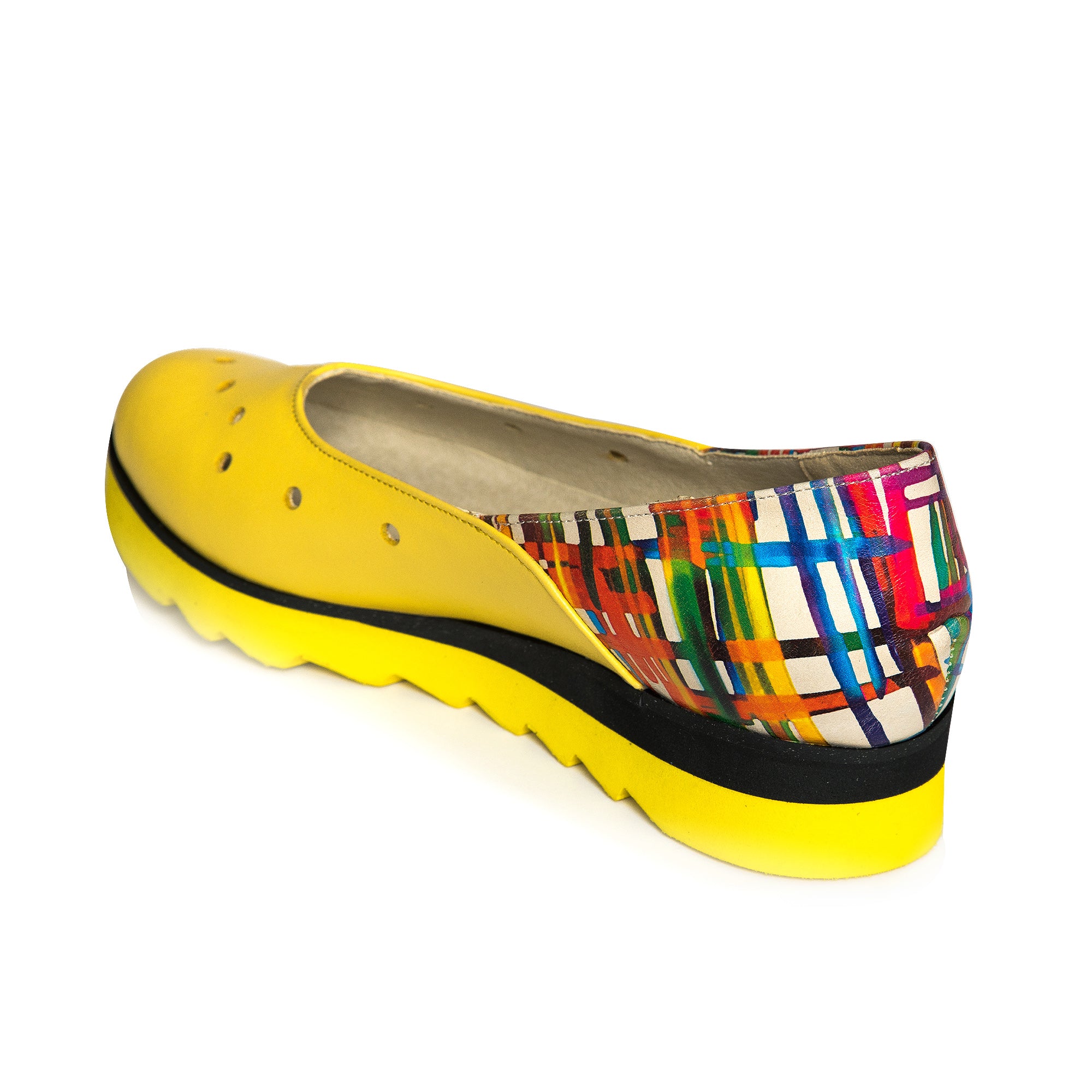 Balerini Piele Galben Color Danny V14 - Orice culoare