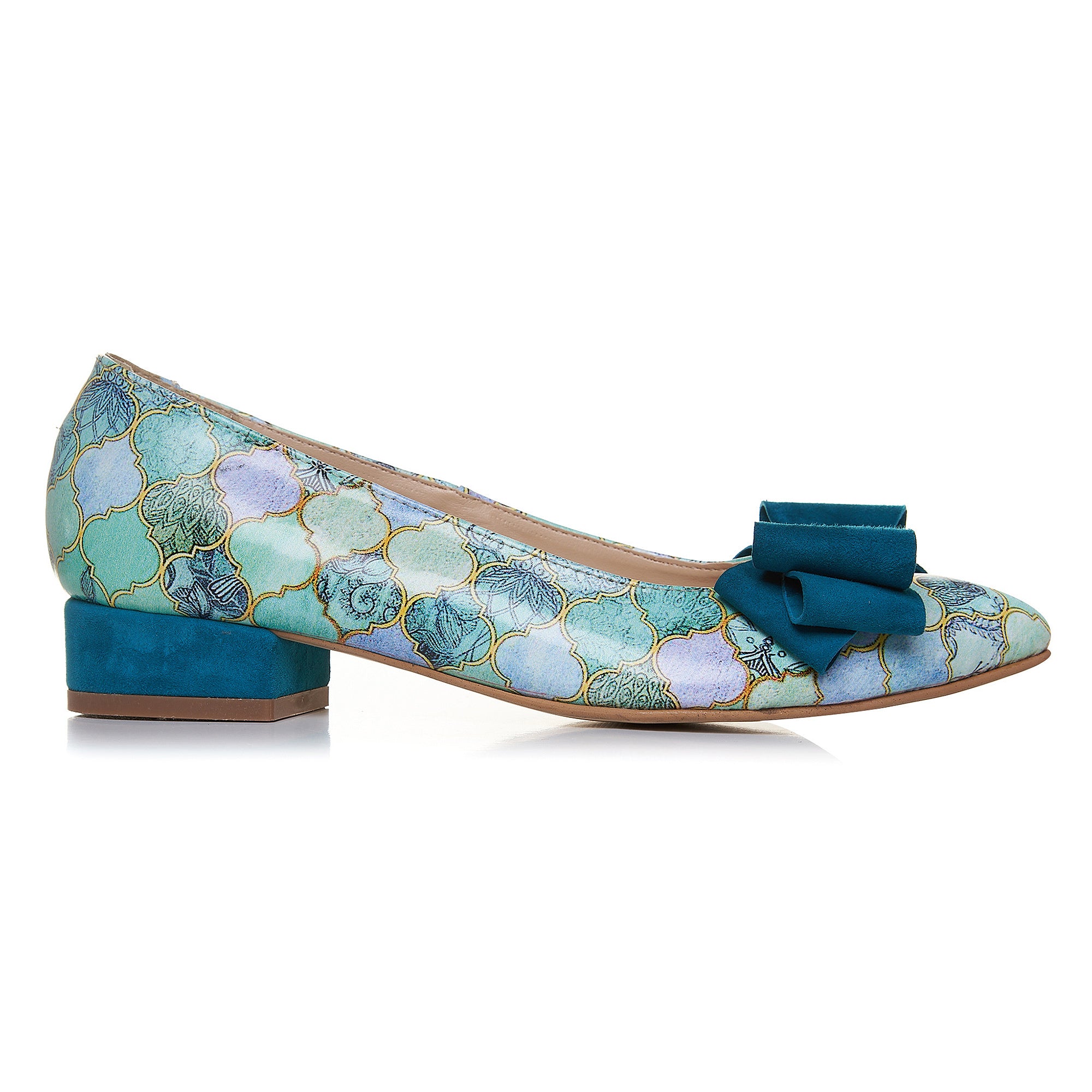 Balerini Piele Turcoaz cu Funda V11 - Orice Culoare- Orice Culoare