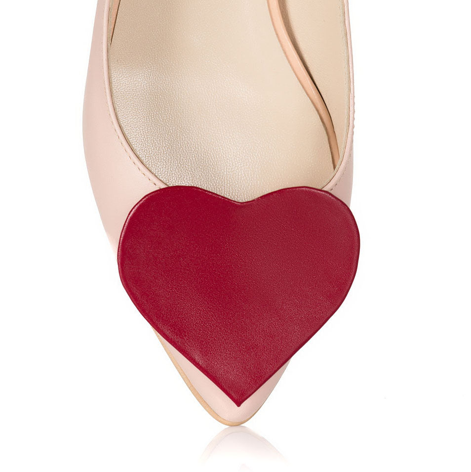 Balerini piele Crem Heart - orice culoare