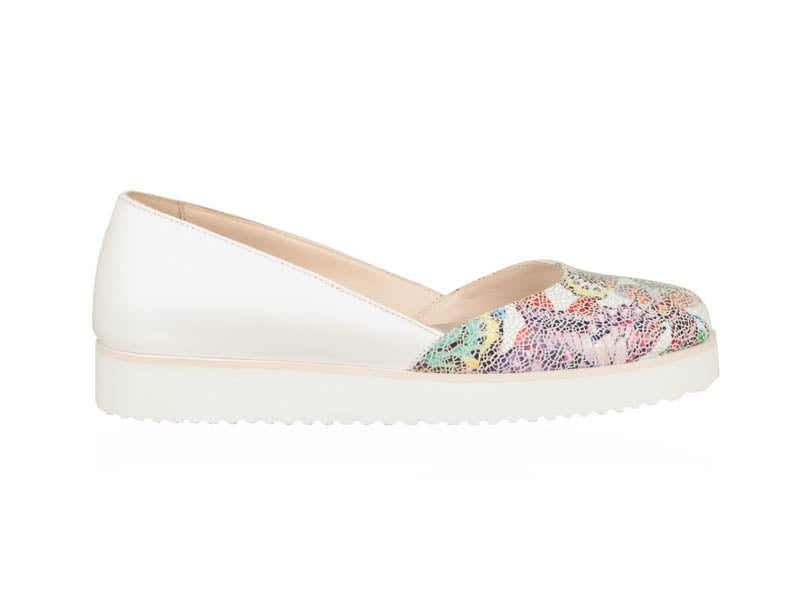 Balerini Piele Alb/Butterfly Casual N20 - orice culoare