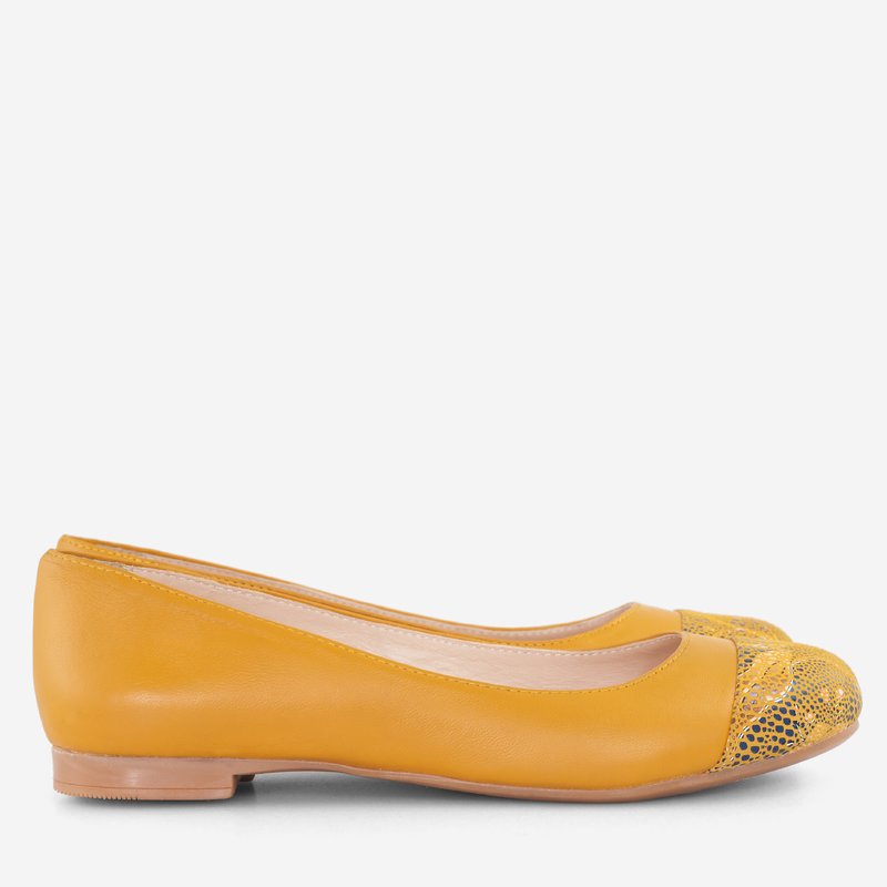 Balerini piele galben varf color D8 - orice culoare