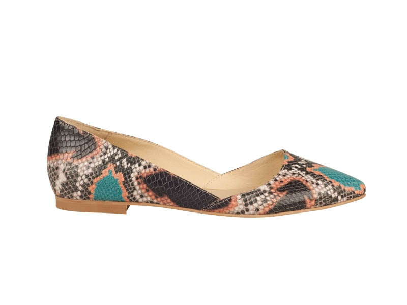 Balerini Piele Imprimeu Sarpe Color N85  - Orice culoare