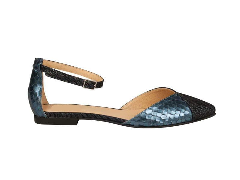Balerini Piele Bleumarin Casya N83 - Orice culoare