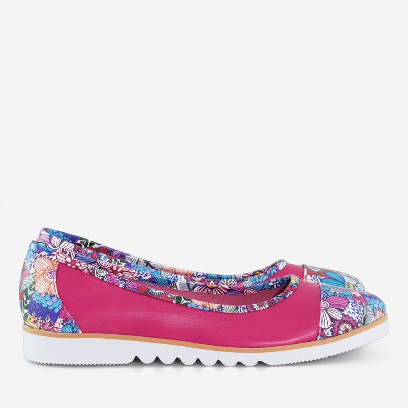 Balerini piele naturala Nadira Fuchsia D11 - orice culoare