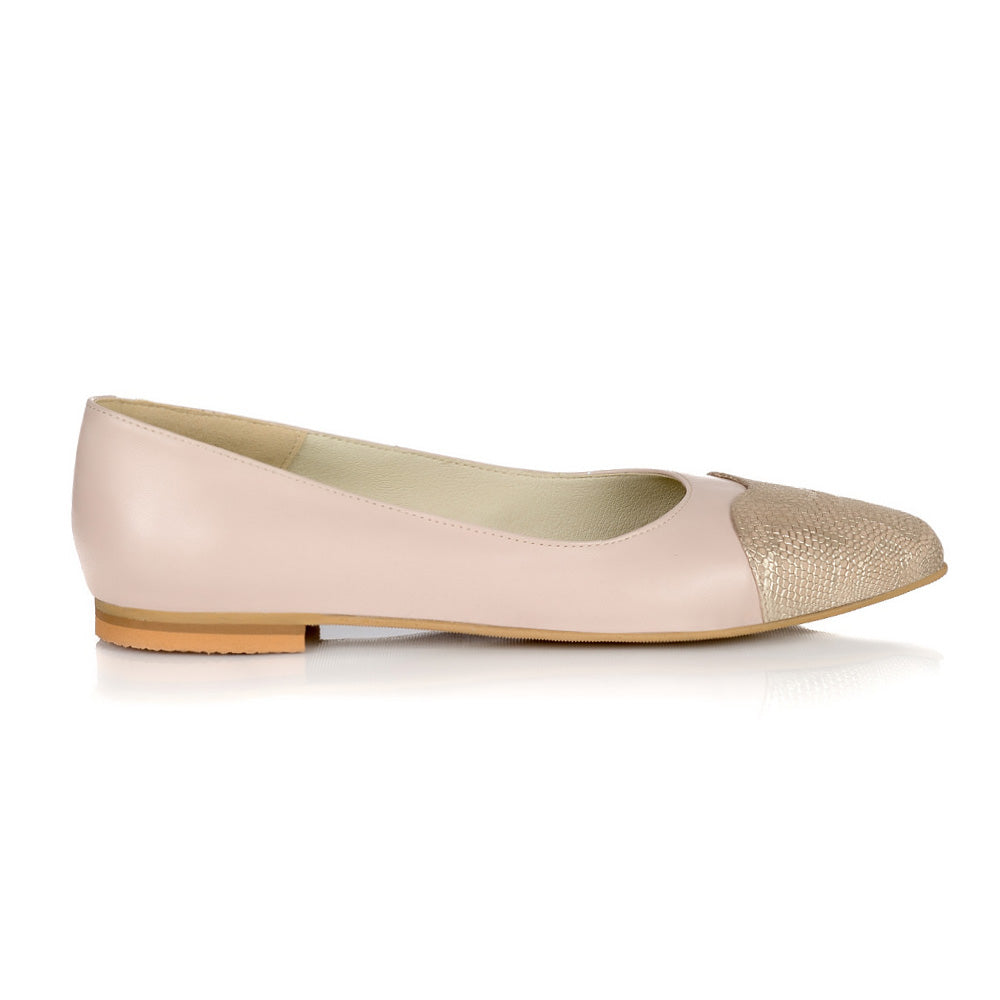 Balerini Piele Nude Varf  Snake Auriu V4 - orice culoare