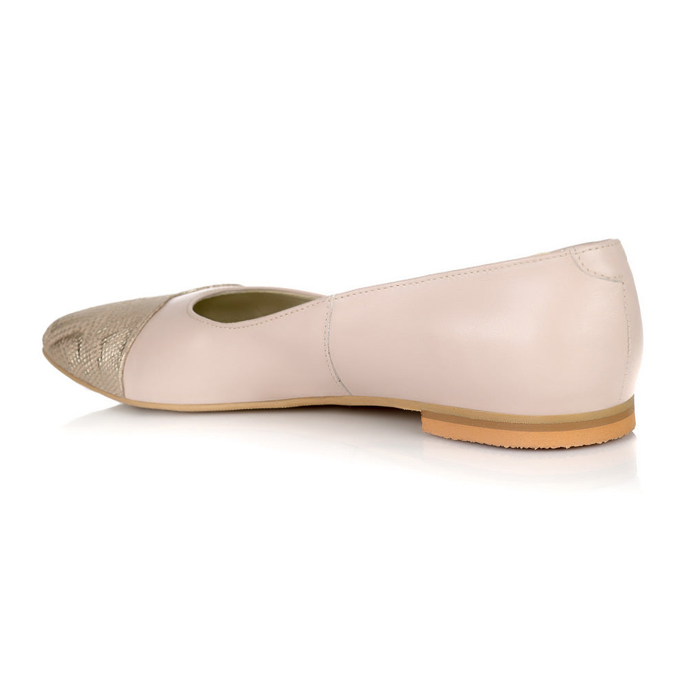 Balerini Piele Nude Varf  Snake Auriu V4 - orice culoare