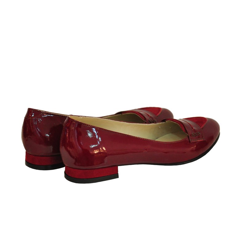 Balerini Retro piele lacuita Bordo - orice culoare
