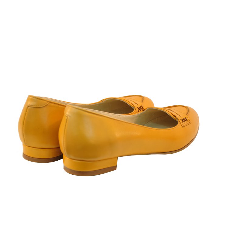 Balerini Retro piele naturala mustar - orice culoare