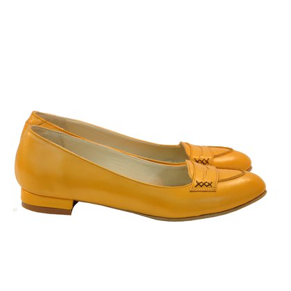 Balerini Retro piele naturala mustar - orice culoare