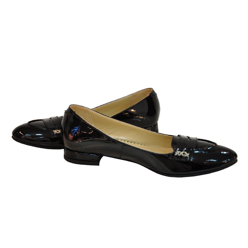 Balerini Retro piele lacuita negru - orice culoare