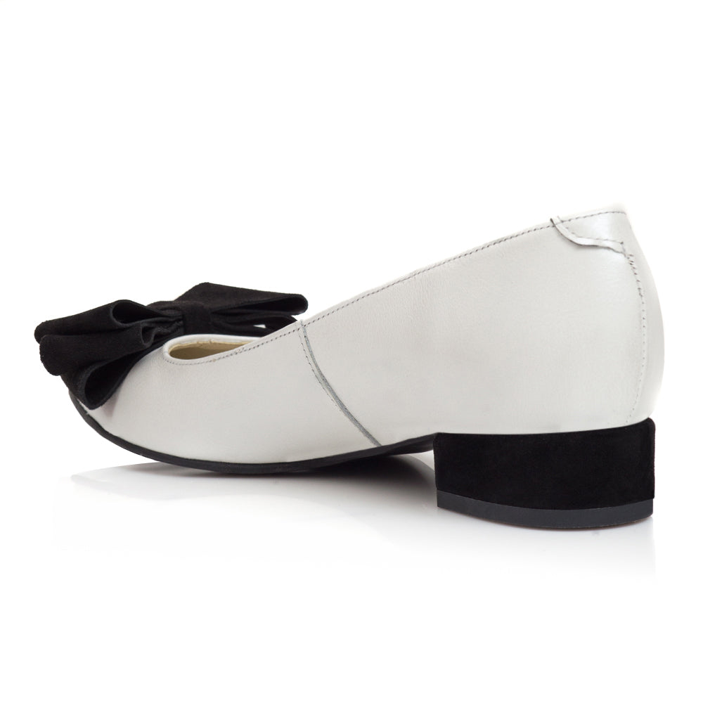 Balerin piele alb Taisia V1 - orice culoare
