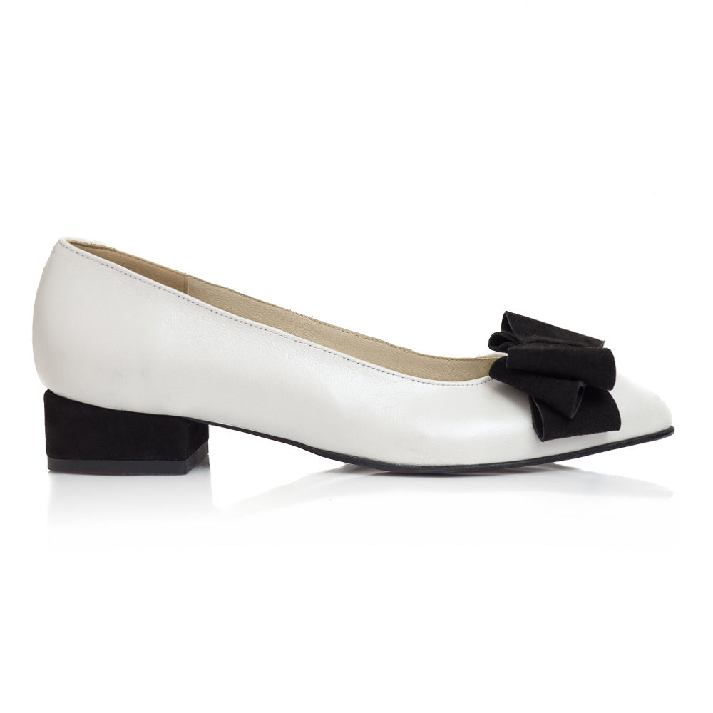 Balerin piele alb Taisia V1 - orice culoare