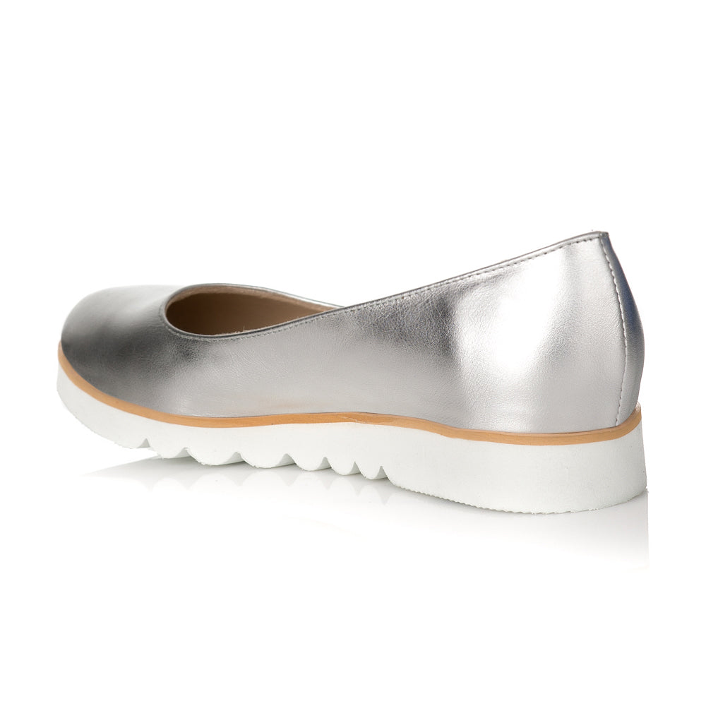 Balerini Piele Argintiu Sabi S1 - orice culoare