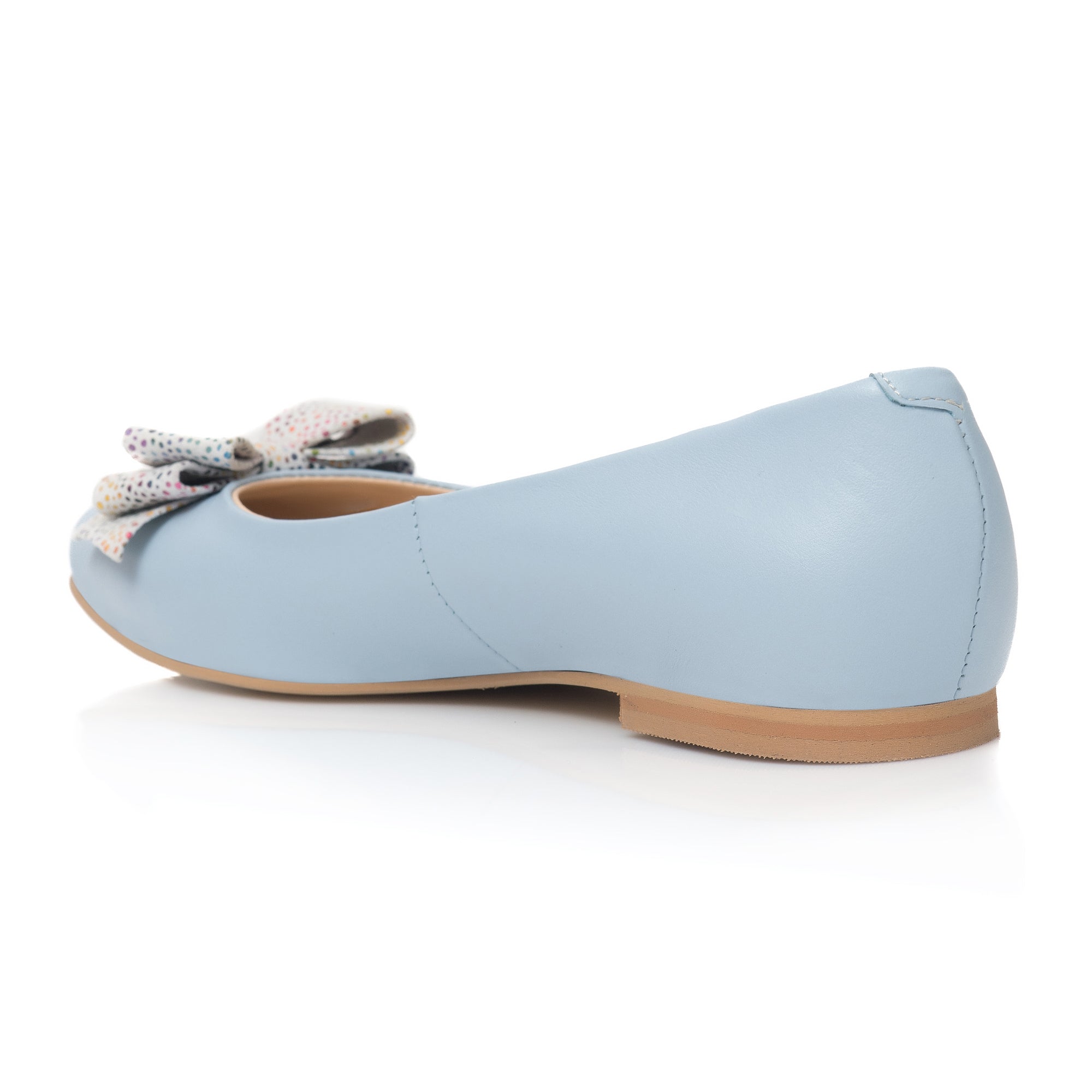 Balerini Piele Bleu Fundita Color C1 - orice culoare