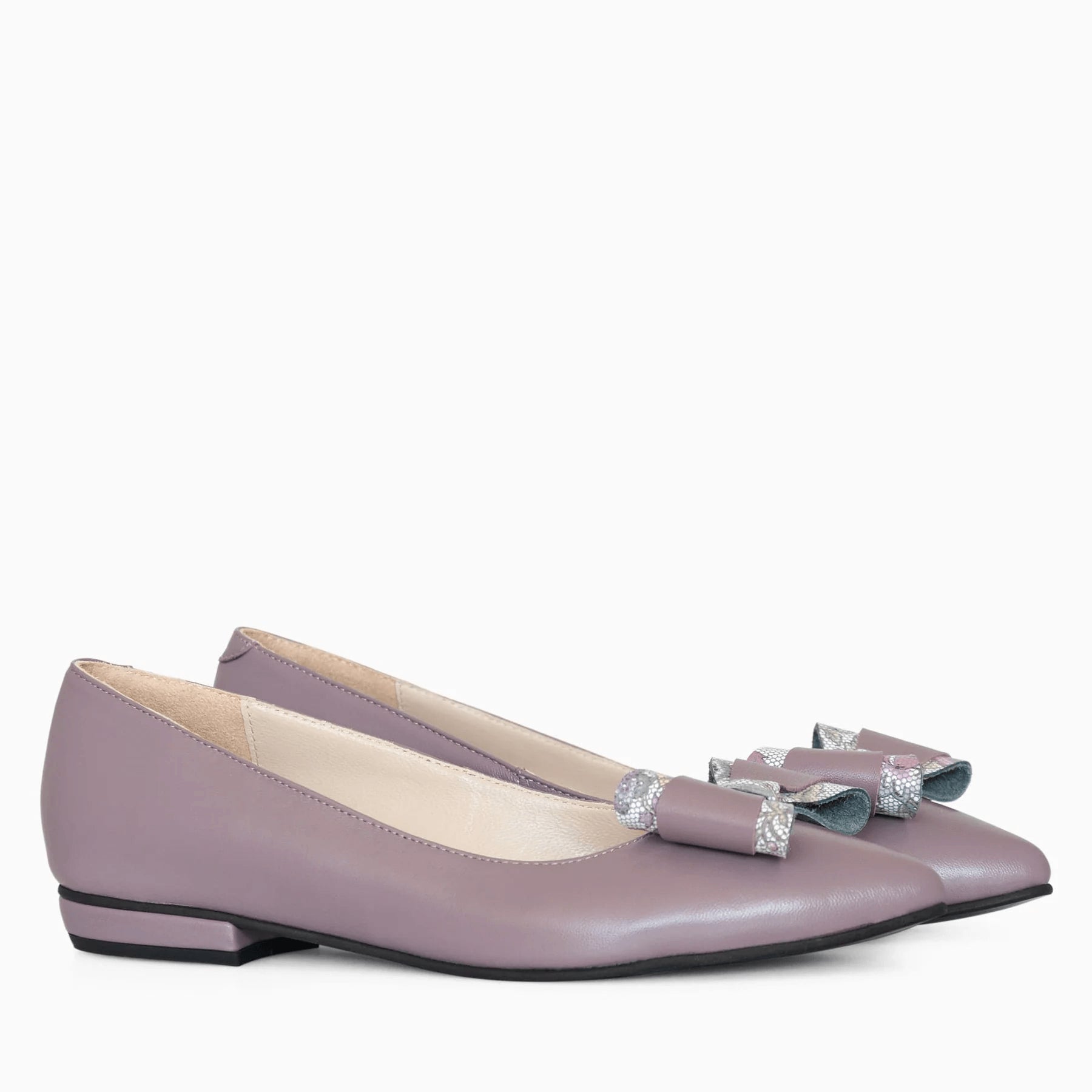Balerini lila din piele naturala D10 - orice culoare