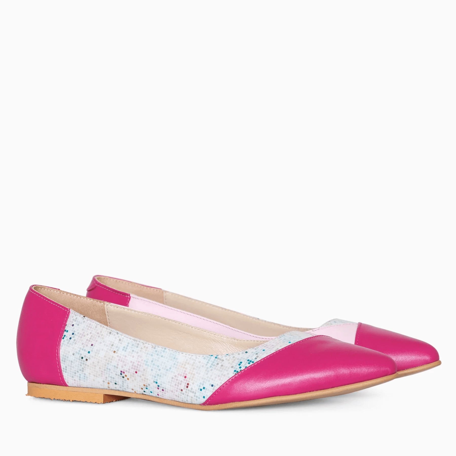Balerini fuchsia din piele naturala D11 - orice culoare