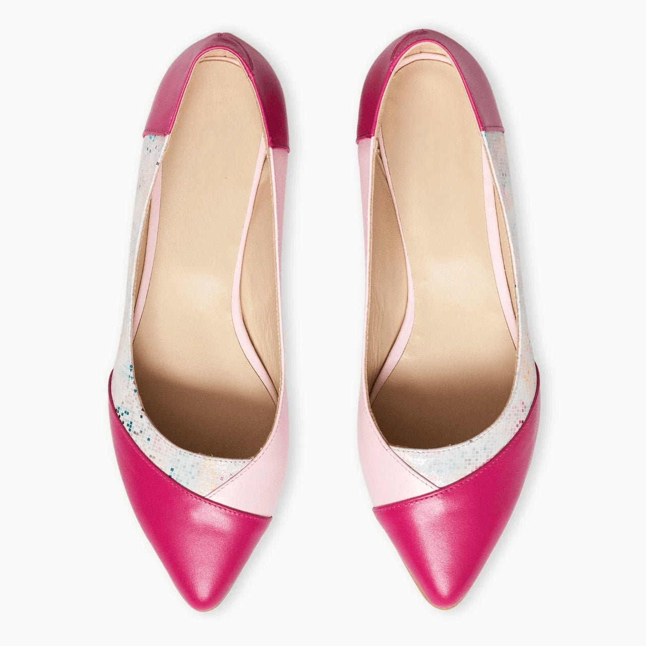 Balerini fuchsia din piele naturala D11 - orice culoare