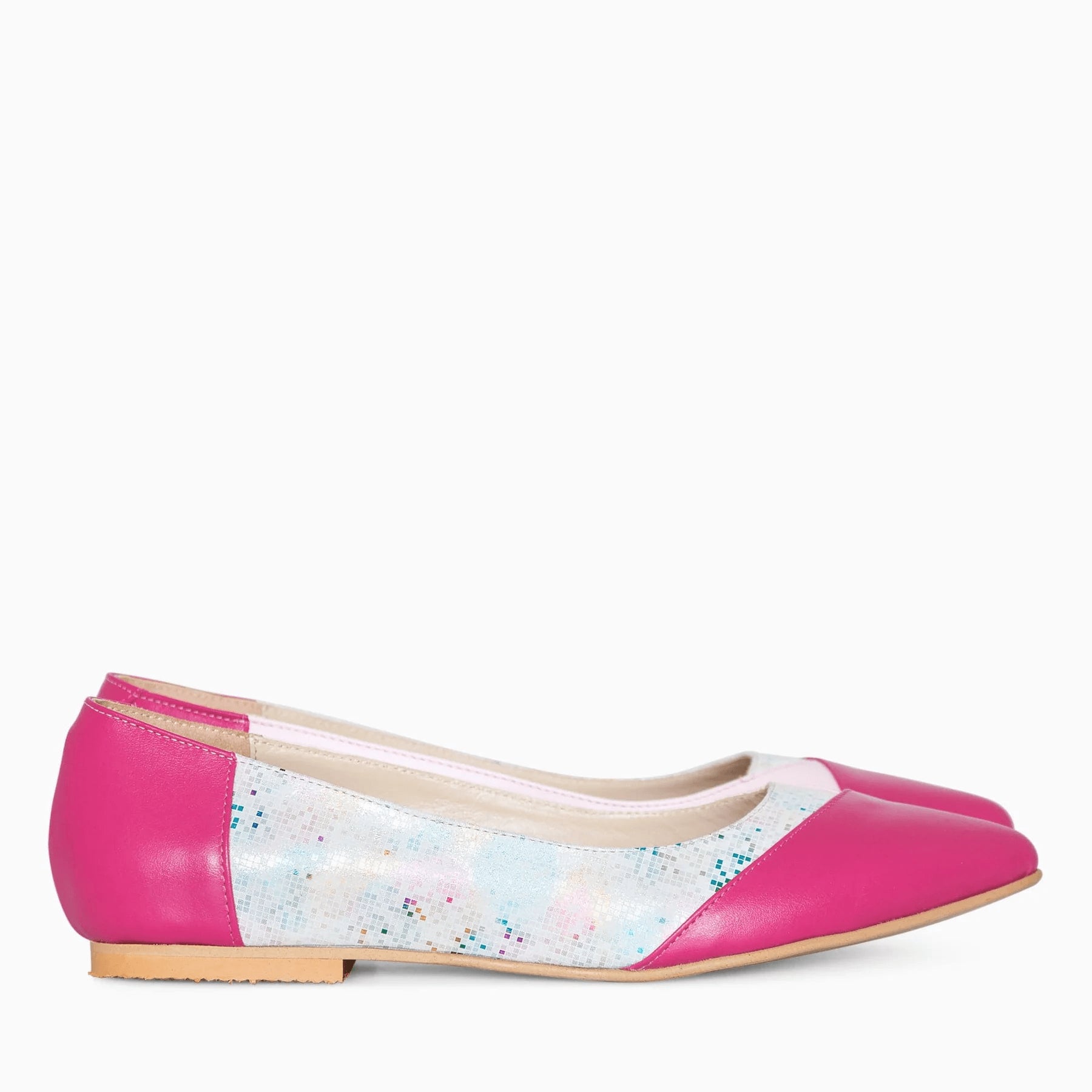 Balerini fuchsia din piele naturala D11 - orice culoare
