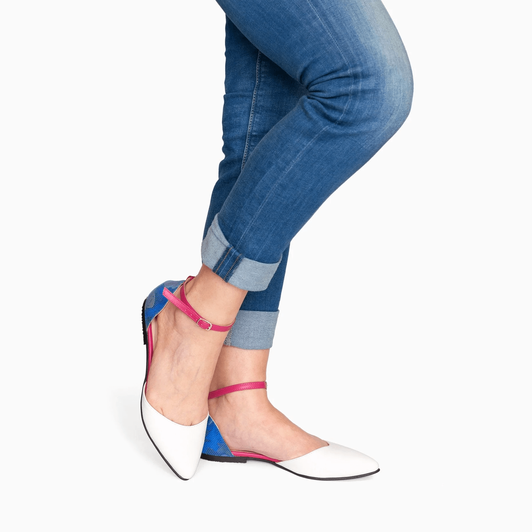 Balerini decupati din piele naturala D12 - orice culoare