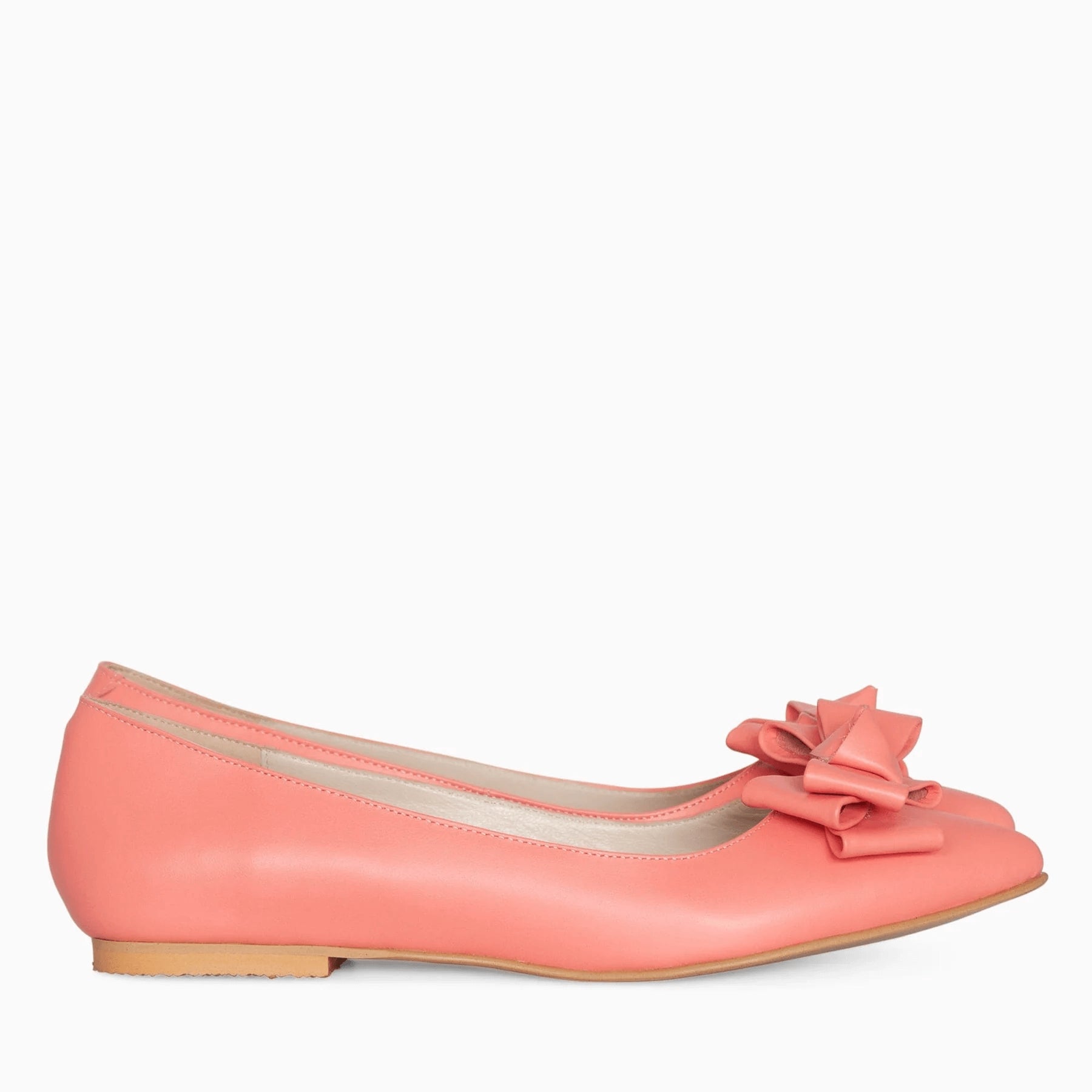 Balerini din piele naturala corai D15 - orice culoare