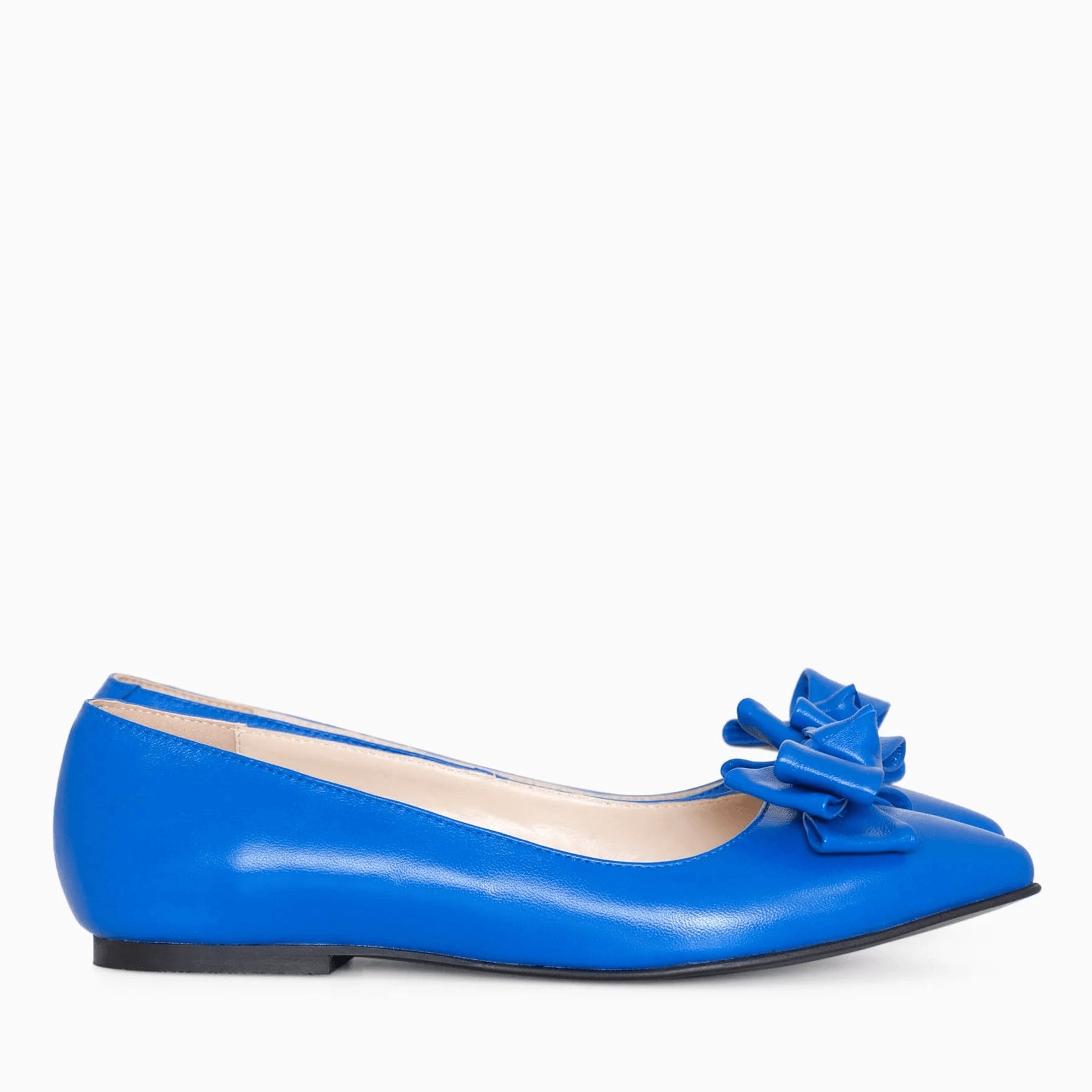 Balerini din piele naturala albastra D17 - orice culoare