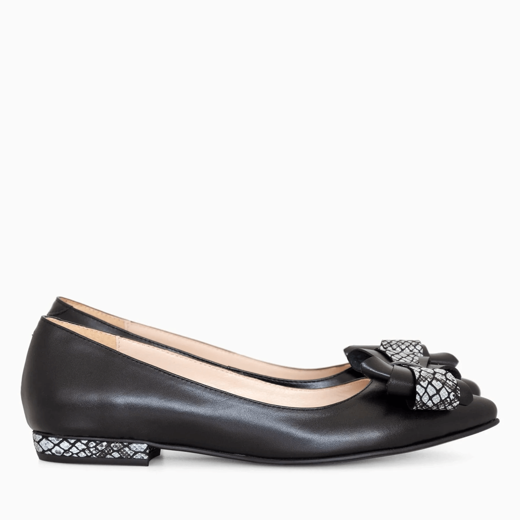 Balerini din piele naturala neagra D1 - orice culoare