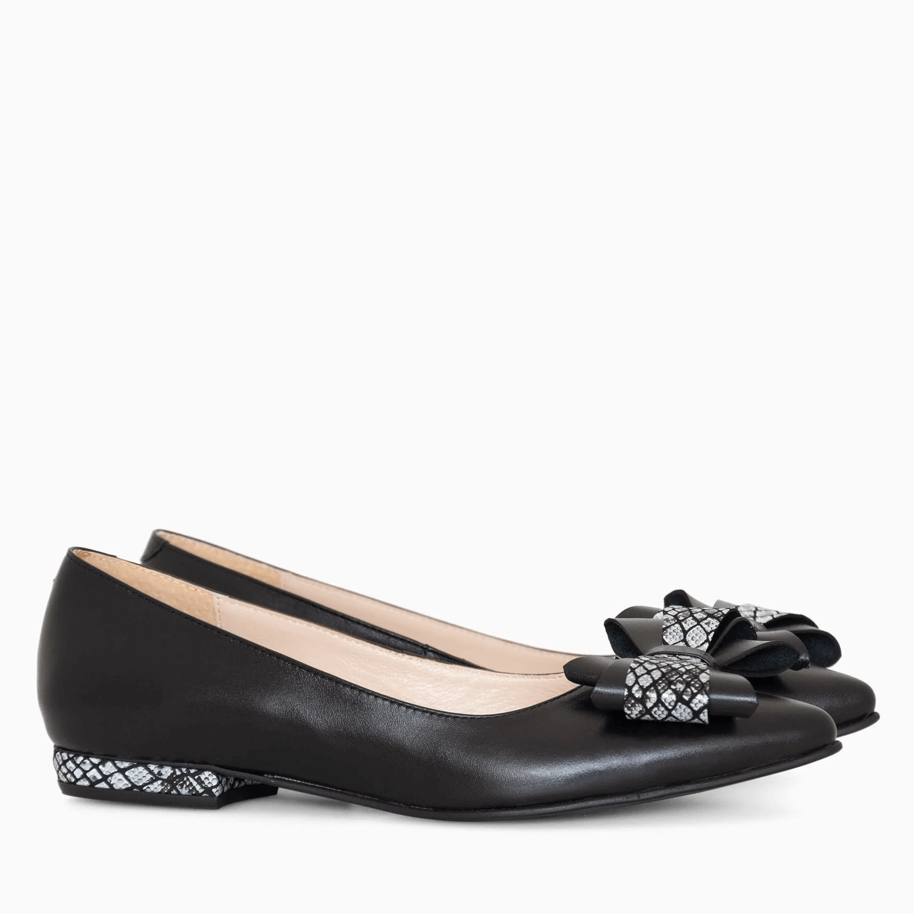 Balerini din piele naturala neagra D1 - orice culoare